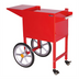 Thumbnail image #1 for Concession Popcorn Machine Cart/Trolley with 11 x 14-1/2 Inch Side Shelf, Wheels, and Casters for PCM-8L