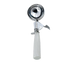 Thumbnail image #1 for 3-3/4 oz Stainless Steel Ice Cream Scoop with Ivory Plastic Thumb Press Handle