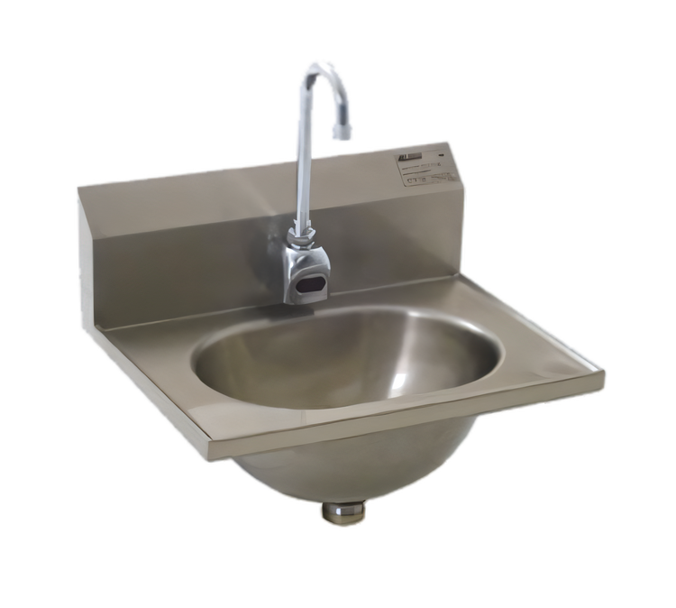 Product image #1 for Eagle Group Wall-Mounted Hand Sink with Battery-Powered Electronic Eye Gooseneck Faucet, 304 Stainless Steel