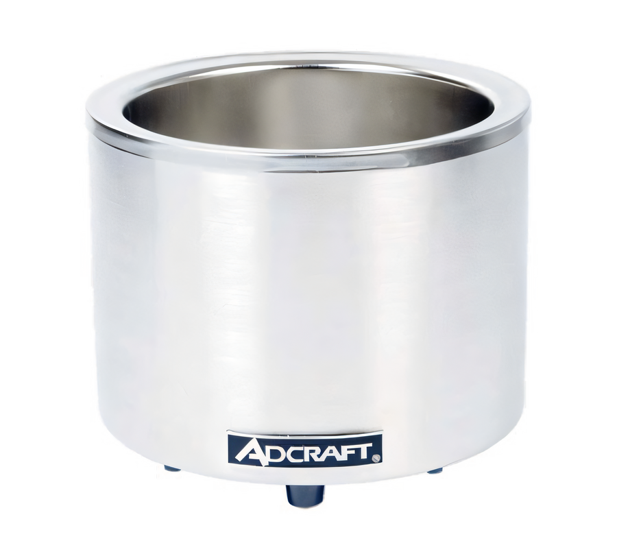 Product image #1 for Adcraft 11 Qt Round Electric Countertop Food Cooker/Warmer Base Only, Convertible to 7 Qt, Stainless Steel
