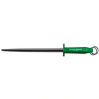 Traditional 10-Inch Rough Honing Steel with Polypropylene Handle and Hanging Ring