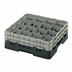Thumbnail image #2 for Cambro Camrack Full Size 16-Compartment Glass Rack with 2 Soft Gray Extenders, Black