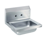 Thumbnail image #1 for Vollrath 141-0 Wall-Mounted 304 Stainless Steel Hand Sink, 17 x 15 Inch, 5-1/2 Inch Bowl, 2-Hole, Bracket Included
