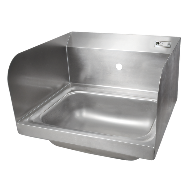 Product image #1 for John Boos Pro-Bowl Wall-Mount Stainless Steel Hand Sink with Left and Right Side Splashes, 14 x 10 x 5 Bowl
