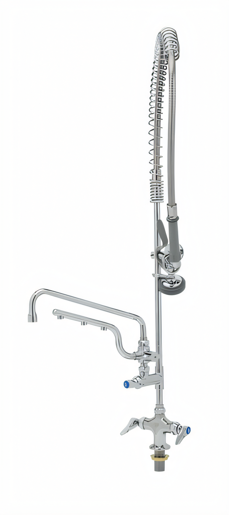Product image #1 for UltraRinse Single-Hole Deck-Mount Manual Mixing Faucet with 12-Inch Swing Nozzle and Spray Valve