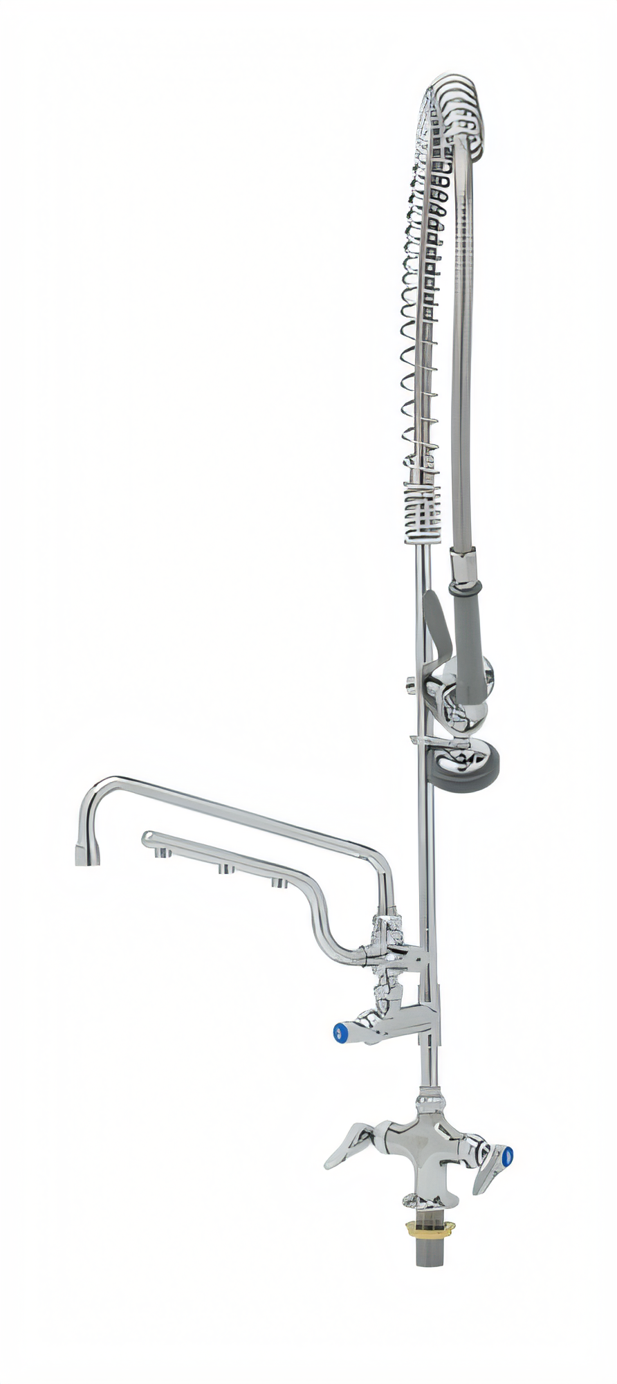 Product image #1 for UltraRinse Single-Hole Deck-Mount Manual Mixing Faucet with 12-Inch Swing Nozzle and Spray Valve