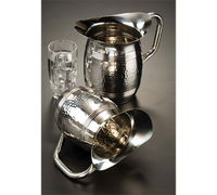 American Metalcraft 100 oz. Hammered Stainless Steel Bell Water Pitcher