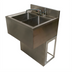 Thumbnail image #1 for BK Resources 84-Inch Three-Compartment Stainless Steel Underbar Sink with Dual Drainboards and Faucet