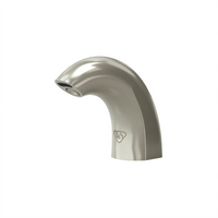 T&S Brass WaveCrest Compact Cast Spout Touchless Lavatory Faucet, Single Hole Deck Mount, Brushed Nickel, 0.5 GPM