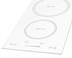 Thumbnail image #1 for Summit Commercial 12-Inch Wide 2-Burner Drop-In Induction Cooktop with EuroKera Glass, Digital Touch Controls, White