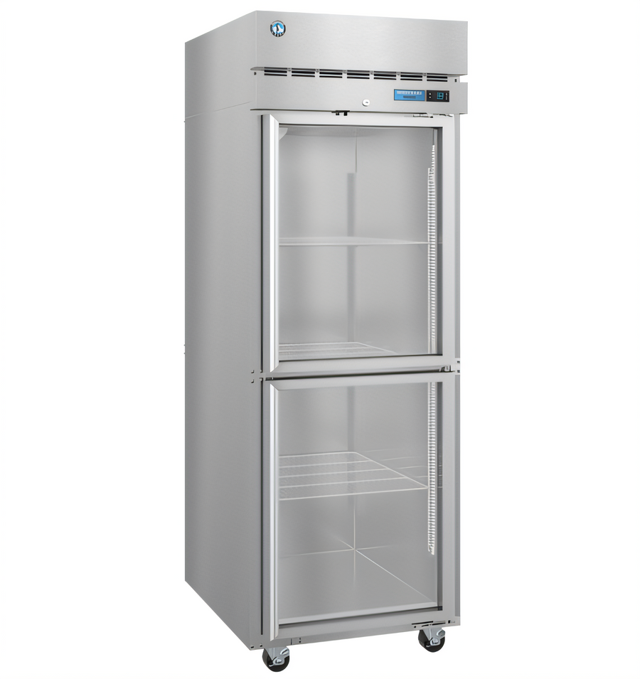 Product image #1 for Hoshizaki Steelheart F1A-HG One-Section Reach-In Display Freezer with Half-Height Hinged Glass Doors, 23.1 Cu. Ft.