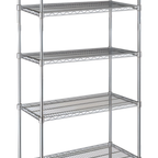 Thumbnail image #1 for Steel Works Stainless SW1824C-5 5-Tier Stationary Chrome Wire Shelving Unit, 24 x 18 x 84 Inches, 800 lb. Capacity