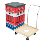 Thumbnail image #1 for Vollrath 52292 Plastic Dish Rack Dolly, 20 x 20-Inch Platform, 200 lb Capacity, Center Drain Hole, No Handle