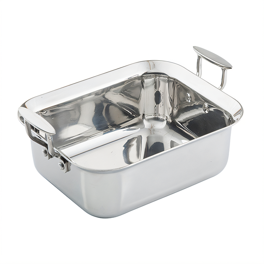 Product image #1 for Tri-Ply Half-Size 5 Qt. Induction-Ready Stainless Steel Serving Pan with Handles