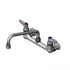 Thumbnail image #1 for T&S Brass B-2342-VF22-CR Single Pantry Wall-Mount Faucet, 10-Inch Swing Nozzle, 8-Inch Adjustable Centers, Low-Lead Brass