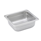 Thumbnail image #1 for Winco SPJH-602 1/6 Size 22-Gauge Solid 18/8 Stainless Steel Steam Table Pan, 2-1/2-Inch Deep Case of 72