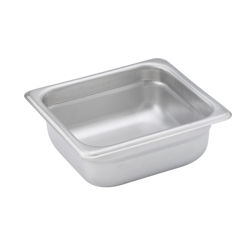Product image #1 for Winco 1/6 Size 22 Gauge Heavy Weight Anti-Jamming Solid Stainless Steel Steam Table Pan, 2-1/2 Inch Deep