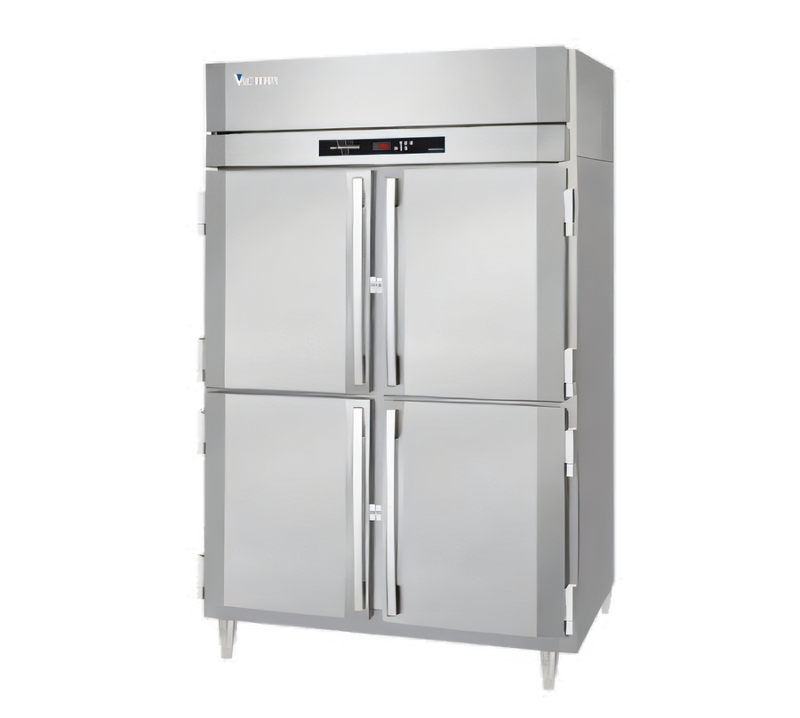 Product image #1 for Victory UltraSpec Pass-Thru Heated Holding Cabinet, Two-Section, 55.6 Cu. Ft., Standard Depth, 8 Wide Half-Height Solid Doors