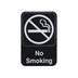 Thumbnail image #1 for Winco No Smoking Information Sign, 6 x 9 Inches, Black with White Imprint