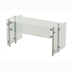 Thumbnail image #1 for Advance Tabco STFS-12-96 Single-Sided Self-Service Food Shield with Fixed Front Glass and Glass Top Shelf, 96 x 12 x 18 Inches