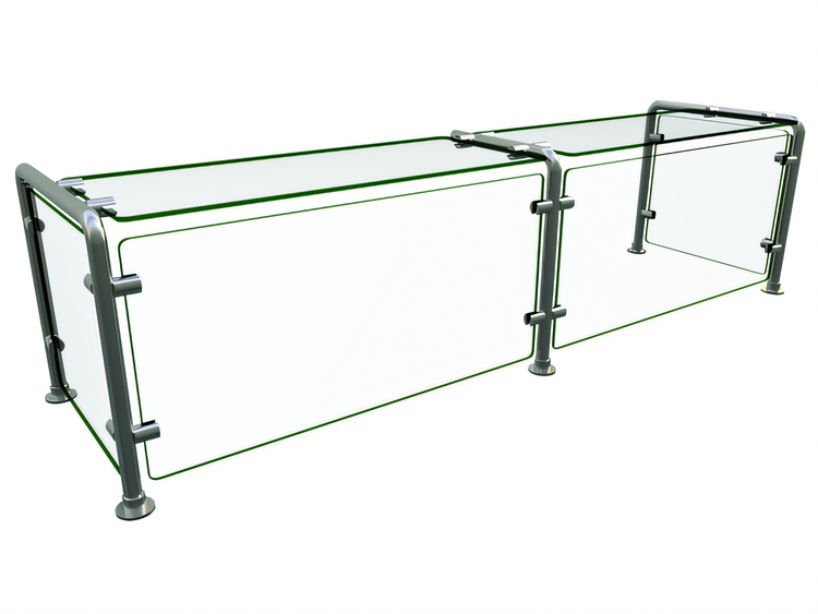 Product image #1 for Hatco Flav-R-Shield EP12 Full-Service Pass-Over Single-Sided 2-Bay Food Shield, 60 x 18 Inches