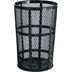 Thumbnail image #1 for Street Basket Outdoor Trash Receptacle, 45 Gallon, Open Top, Black Powder-Coated Steel