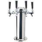 Thumbnail image #1 for Micro Matic USA DS-144-PSS Countertop 4-Faucet Air-Cooled Draft Beer Tower, Polished Stainless Steel