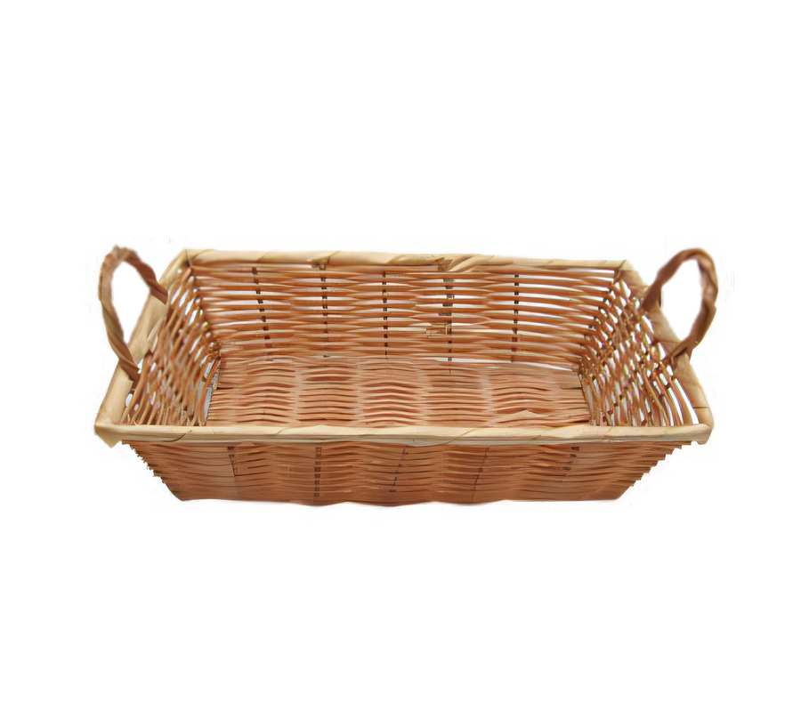 Product image #1 for Oblong Polypropylene Fast Food Bread Basket with Carrying Handles, 12 x 8 x 3 Inches