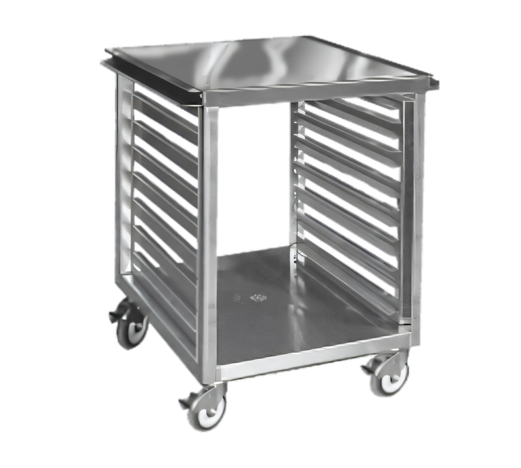 Product image #1 for FWE 21-1/2 Inch Wide Mobile Stainless Steel Equipment Stand with 15 Universal Slides and Undershelf