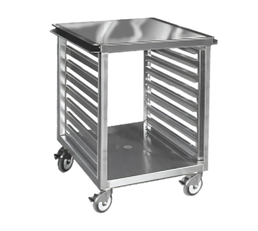 Product image #1 for FWE 21-1/2 Inch Wide Mobile Stainless Steel Equipment Stand with 15 Universal Slides and Undershelf