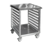 Thumbnail image #1 for FWE 21-1/2 Inch Wide Mobile Stainless Steel Equipment Stand with 15 Universal Slides and Undershelf