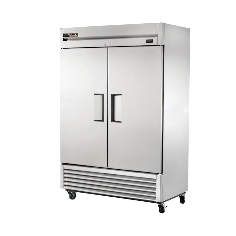Product image #1 for True T-49F-HC Two-Section Reach-In Freezer, Self-Contained Bottom-Mount, Stainless Steel Doors, -10°F