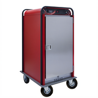 Tri-Powered Insulated Indoor/Outdoor Mobile Heated Holding Cabinet, 3/4 Size, 16 Pan Capacity