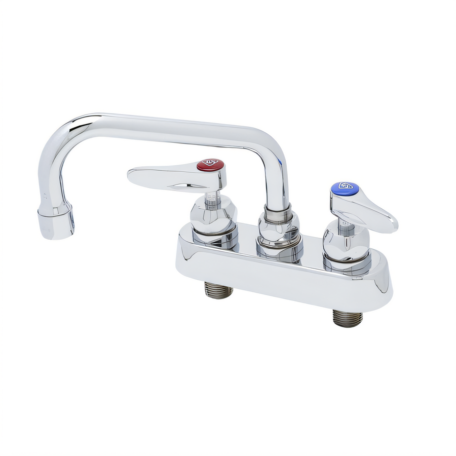Product image #1 for T&S Brass B-1110-CR Deck-Mount Workboard Faucet with 6-Inch Swivel Spout, 4-Inch Centers, Polished Chrome