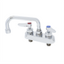 Thumbnail image #1 for T&S Brass B-1110-CR Deck-Mount Workboard Faucet with 6-Inch Swivel Spout, 4-Inch Centers, Polished Chrome