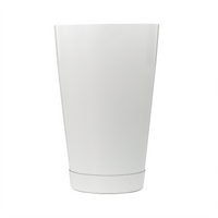 Barfly 18 oz Stainless Steel Cocktail Shaker with Capped Bottom and White Exterior