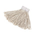 Thumbnail image #1 for Large 4-Ply Cotton Looped-End Wet Mop Head with 1-Inch Headband, White
