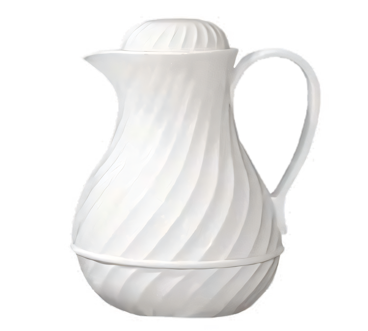 Product image #1 for Admiral Craft 64 oz White Insulated Beverage Server with Swirl Exterior