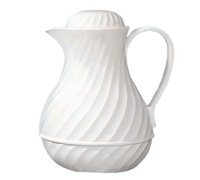 Admiral Craft 64 oz White Insulated Beverage Server with Swirl Exterior