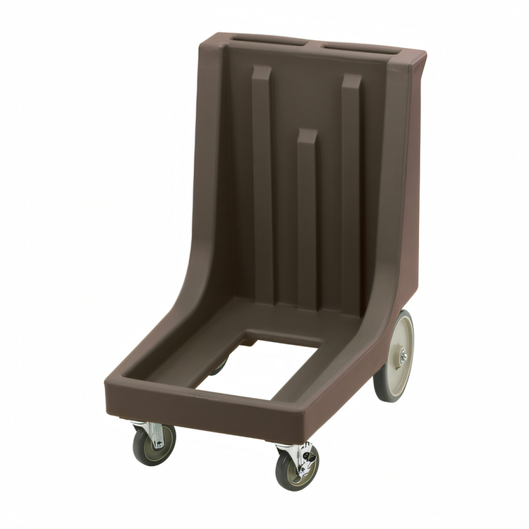 Product image #2 for Cambro Camdolly Open Frame Transport Dolly with Handle and Big Rear Wheels, Dark Brown, 350 lb Capacity