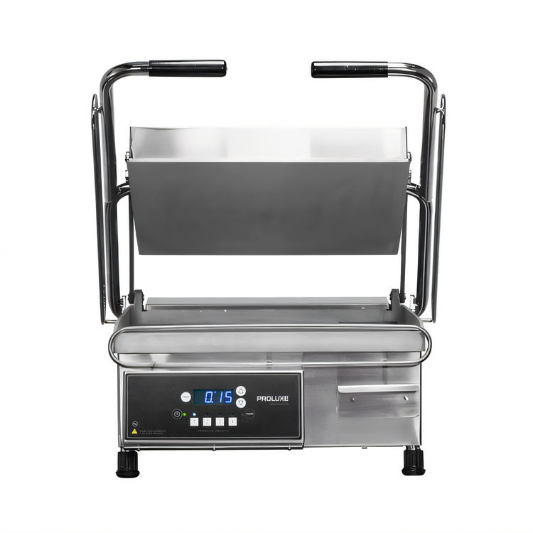 Product image #1 for Proluxe Vantage CS CSD1515 Countertop Commercial Panini Grill with 15 x 15-Inch Grooved Cast Aluminum Plates, Adjustable Thickness and Digital Controls