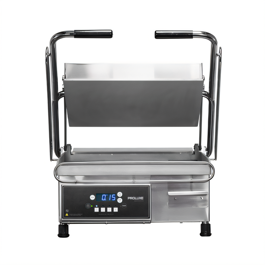 Product image #1 for Proluxe Vantage CS CSD1515 Countertop Commercial Panini Grill with 15 x 15-Inch Grooved Cast Aluminum Plates, Adjustable Thickness and Digital Controls
