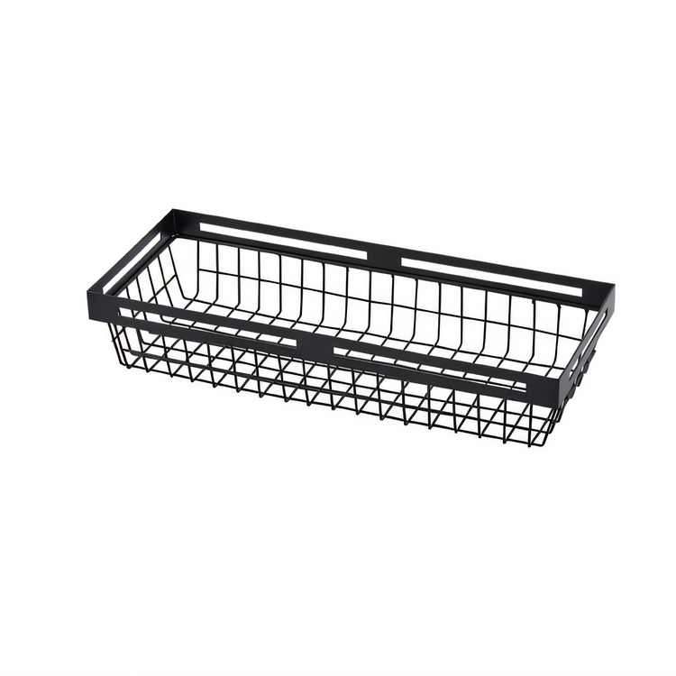 Product image #1 for American Metalcraft Rectangular Nestable Black Metal Serving Basket, 15 x 6 Inches