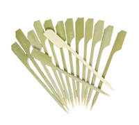 3-1/2 Inch Bamboo Natural Green Cocktail Paddle Picks, 50/Pack