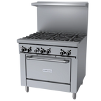 Thumbnail image #1 for Garland GFE Starfire Pro GFE36-6C 36-Inch Natural Gas Restaurant Range with 6 Open Burners and Convection Oven
