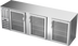 Thumbnail image #2 for Beverage Air BBN94HC-FG-S 94-Inch Three-Section Food-Rated Refrigerated Back Bar Cooler with Glass Doors