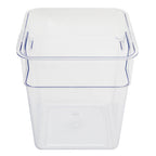 Thumbnail image #1 for Alegacy Foodservice Products PCSC16S 18 Qt Clear Polycarbonate Square Storage Container, Container Only Case of 12