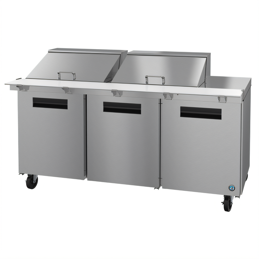 Product image #1 for Hoshizaki Steelheart SR72B-24M Three-Section Mega Top Prep Refrigerator, 72-Inch W, 24-Pan