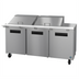 Thumbnail image #1 for Hoshizaki Steelheart SR72B-24M Three-Section Mega Top Prep Refrigerator, 72-Inch W, 24-Pan