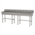 Thumbnail image #1 for Advance Tabco FS-FM-100 5-Station Freestanding Multiwash Hand Sink, 100 Inch, Splash-Mount Faucet Provision